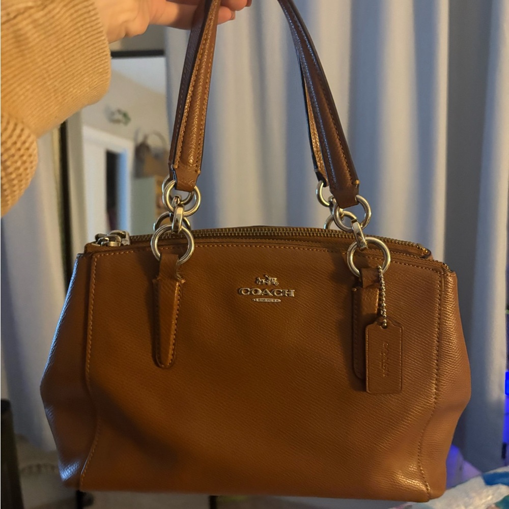 Coach Tan Leather Shoulder Bag